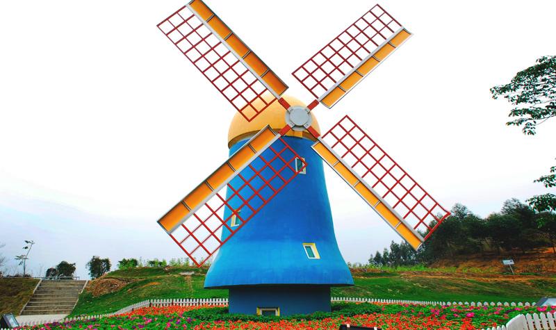 荷兰风车 仿佛童话世界一般